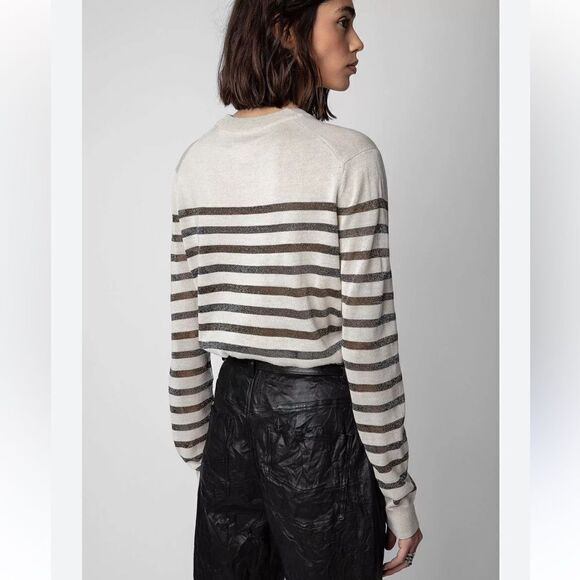 Zadig & Voltaire Life We Stripes Sweater NWT MEDIUM - Picture 4 of 13